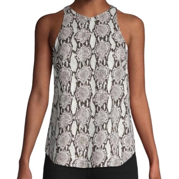 A.L.C. Tops - A.L.C. 'Anise' Crepe Snakeskin Sleeveless Top